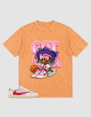 Sail Tropical Pink Travis Scott 1s Zadago Washed T-shirt Got 'Em Dope Graphic