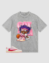 Sail Tropical Pink Travis Scott 1s Zadago Washed T-shirt Got 'Em Dope Graphic
