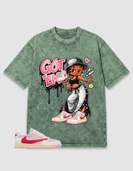 Sail Tropical Pink Travis Scott 1s Washed T-shirt Got 'Em Lady Graphic
