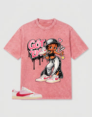 Sail Tropical Pink Travis Scott 1s Washed T-shirt Got 'Em Lady Graphic