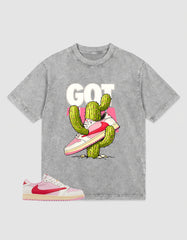 Sail Tropical Pink Travis Scott 1s Zadago Washed T-shirt Got 'Em Graphic