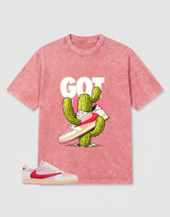 Sail Tropical Pink Travis Scott 1s Zadago Washed T-shirt Got 'Em Graphic