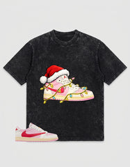 Sail Tropical Pink Travis Scott 1s Zadago Washed T-shirt Kickmas Graphic
