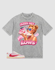 Sail Tropical Pink Travis Scott 1s Washed T-shirt Kiss My Airs Graphic