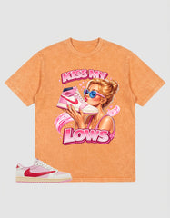 Sail Tropical Pink Travis Scott 1s Washed T-shirt Kiss My Airs Graphic