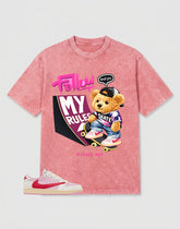 Sail Tropical Pink Travis Scott 1s Washed T-shirt Skate Boy Graphic