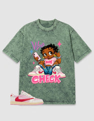 Sail Tropical Pink Travis Scott 1s Washed T-shirt Vibe Check Graphic