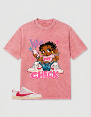 Sail Tropical Pink Travis Scott 1s Washed T-shirt Vibe Check Graphic
