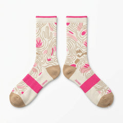 Sail Tropical Pink Sneaker Match Socks – Travis Scott x Jordan 1 Inspired Mid-Calf Crew Socks