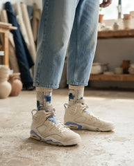 Sashiko Socks – Air Jordan 6 Retro Inspired Mid-Calf Unisex Crew Socks
