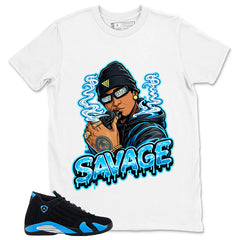 Savage Shirt - Match Air Jordan 14 Black University Blue 2026