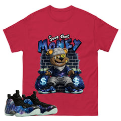 Save That Money Graphic Tee, Shirt to Match Air Foamposite One Galaxy, Air Foamposite Unisex Black Shirt