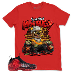 Save That Money Graphic Tee, Shirt to Match Air Foamposite Stranger Things, Air Foamposite Unisex Blue Shirt