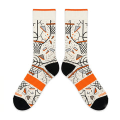 Shattered Backboard Socks – Air Jordan 5 Retro Inspired Mid-Calf Unisex Crew Socks