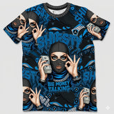 Shiesty Big Money Talking All Over Print Shirt Match Air Jordan 14 Black University Blue