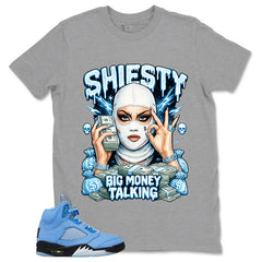 Graphic Tee Shiesty Big Money Talking Shirt - to Matching Air Jordan 5 Retro SE UNC