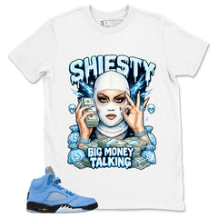 Graphic Tee Shiesty Big Money Talking Shirt - to Matching Air Jordan 5 Retro SE UNC