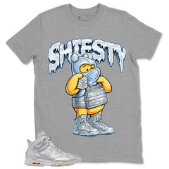 Shiesty Pooh Shirt - Match Air Jordan 6 x Paris Saint-Germain Metallic Silver