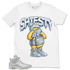 Shiesty Pooh Shirt - Match Air Jordan 6 x Paris Saint-Germain Metallic Silver