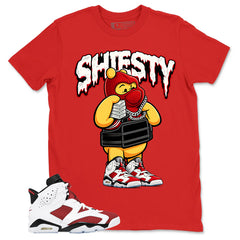 Shiesty Pooh Shirt - Match White Air Jordan 6 Carmine