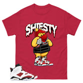 Shiesty Pooh Shirt - Match White Air Jordan 6 Carmine