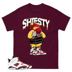 Shiesty Pooh Shirt - Match White Air Jordan 6 Carmine