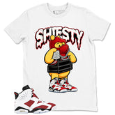 Shiesty Pooh Shirt - Match White Air Jordan 6 Carmine