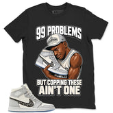 Graphic T-shirt to Match Wolf Grey 1s - 99 Problems Graphic