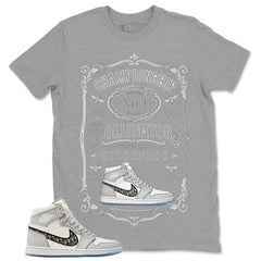 Graphic T-shirt to Match Wolf Grey 1s - Championship Pollinators Graphic