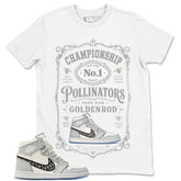 Graphic T-shirt to Match Wolf Grey 1s - Championship Pollinators Graphic