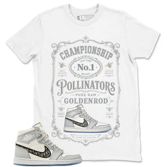 Graphic T-shirt to Match Wolf Grey 1s - Championship Pollinators Graphic
