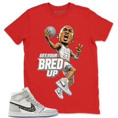 Graphic T-shirt to Match Wolf Grey 1s - Get Your Bred Up Graphic