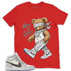 Graphic T-shirt to Match Wolf Grey 1s - Move In Silence Graphic
