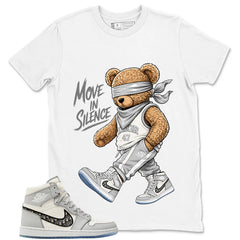 Graphic T-shirt to Match Wolf Grey 1s - Move In Silence Graphic