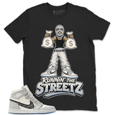 Graphic T-shirt to Match Wolf Grey 1s - Runnin' The Street Graphic