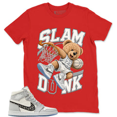 Graphic T-shirt to Match Wolf Grey 1s - Slam Dunk Graphic