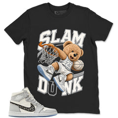Graphic T-shirt to Match Wolf Grey 1s - Slam Dunk Graphic