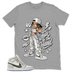 Graphic T-shirt to Match Wolf Grey 1s - Talk To The Hand Graphic