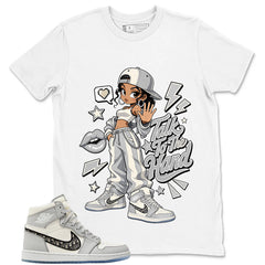 Graphic T-shirt to Match Wolf Grey 1s - Talk To The Hand Graphic
