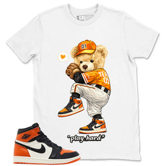Graphic T-shirt to Match Shattered Backboard 1s - Play Hard Bear Graphic