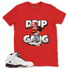 Graphic T-shirt to Match A Maniere Black Collective 5s - Drip Gang Graphic