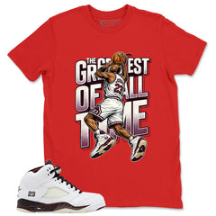 Graphic T-shirt to Match A Maniere Black Collective 5s - Greatest Of All Time Graphic