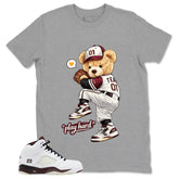Graphic T-shirt to Match A Maniere Black Collective 5s - Play Hard Bear Graphic
