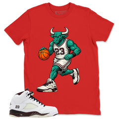 Graphic T-shirt to Match A Maniere Black Collective 5s - Raging Bull Graphic