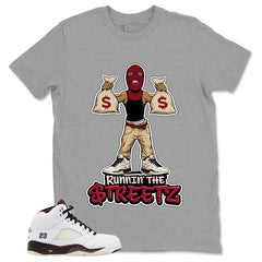Graphic T-shirt to Match A Maniere Black Collective 5s - Runnin' The Street Graphic