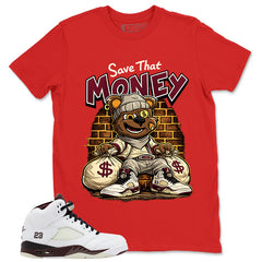 Graphic T-shirt to Match A Maniere Black Collective 5s - Save That Money Graphic