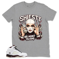 Graphic T-shirt to Match A Maniere Black Collective 5s - Shiesty Big Money Talk Graphic