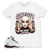 Graphic T-shirt to Match A Maniere Black Collective 5s - Shiesty Big Money Talk Graphic