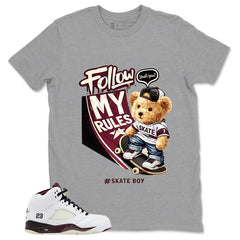 Graphic T-shirt to Match A Maniere Black Collective 5s - Skate Bear Graphic