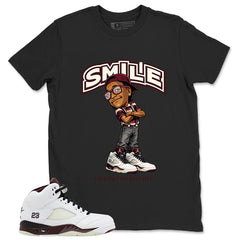 Graphic T-shirt to Match A Maniere Black Collective 5s - Smile Face Graphic